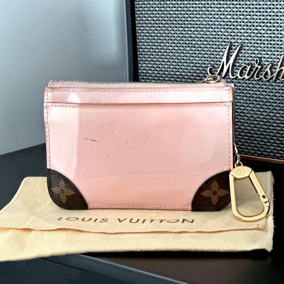 ❌SOLD❌ 💎LOUIS VUITTON Patent Miroir Venice Key Pouch Rose Ballerine - Picture 2 of 11